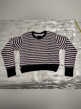 RtA 100% Cashmere August Crewneck Striped Sweater Cashmere medium